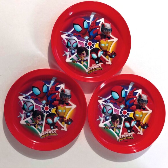 Zak! Red Plastic Plates Spidey & His Amazing Friends 7.5" Kids Zak Party Supply - Picture 9 of 9
